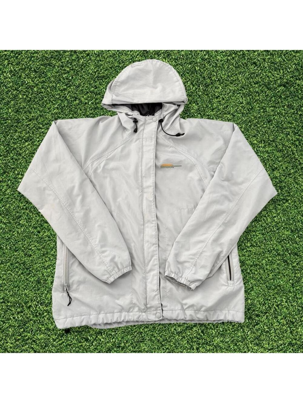 Chlorophylle Off White Windbreaker Jacket Size L Fits M